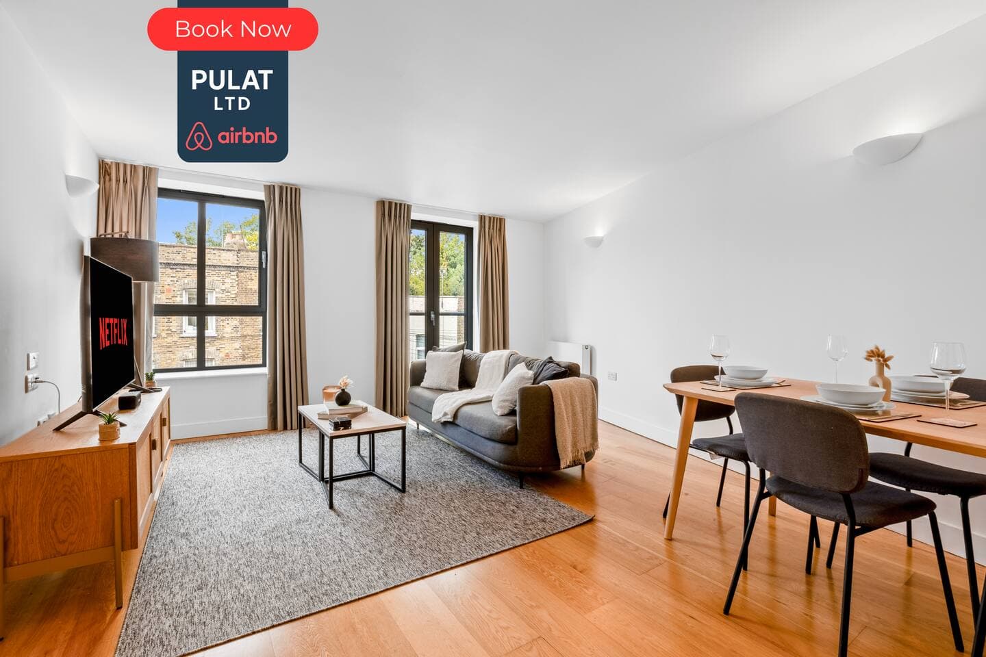Lounge & Dining at Pulat Ltd Short Lets & Serviced Accommodation